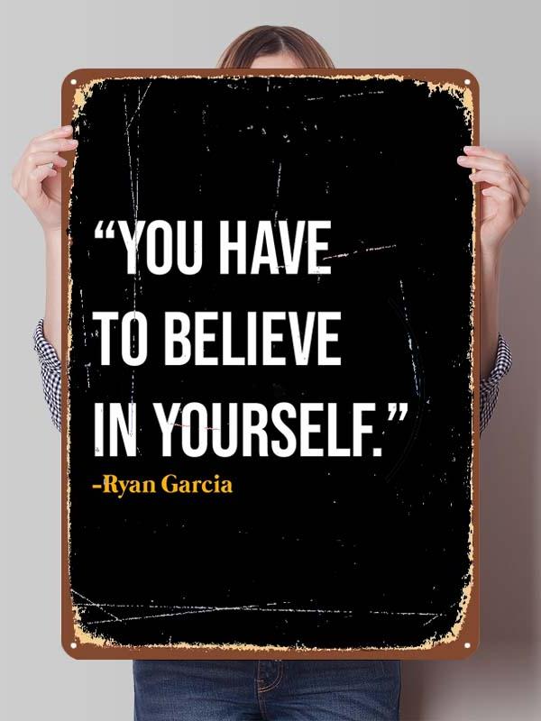 Райан Гарсия Боксер Металлические Знаки Эстетика Декора Комнаты Мужчины Индивидуальный Боксерский Постер Жестяные Таблички для Настенного Искусства Мужской Пещеры Винтажная Металлическая Табличка