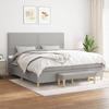VidaXL Slatted Bed Base with Mattress, Upholstered Bed, Double Bed, Adult Bedroom Interior Bed, Modern, 3137101