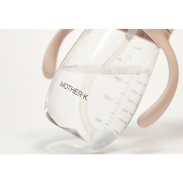 Mother K Infant Hug Weight Straw Cup 300ml + Insulated Straw Cup 350ml Set, Pink Beige (weight Straw Cup), Mint (thermal Straw Cup), 1 Set