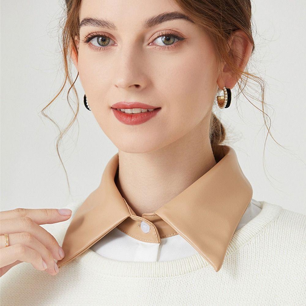 Хлопковая рубашка с искусственным воротником, классическая одежда, аксессуары, модная блузка, накладной воротник