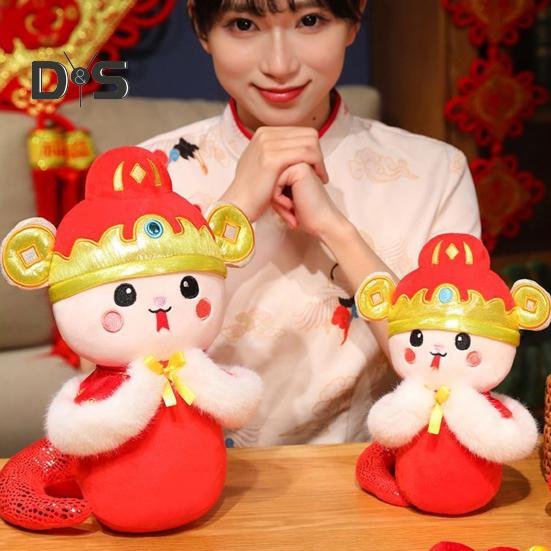 2025 год змеи плюшевая кукла китайский зодиак чучело новогодний талисман игрушка праздничные змеи плюшевые игрушки для весеннего фестиваля