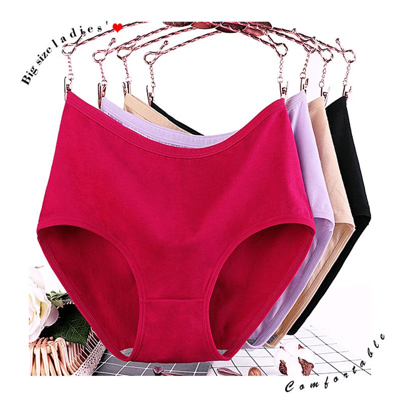 Женское нижнее белье больших размеров, трусы с высокой талией, хлопковые женские трусы XL XXL 3XL 4XL 5XL