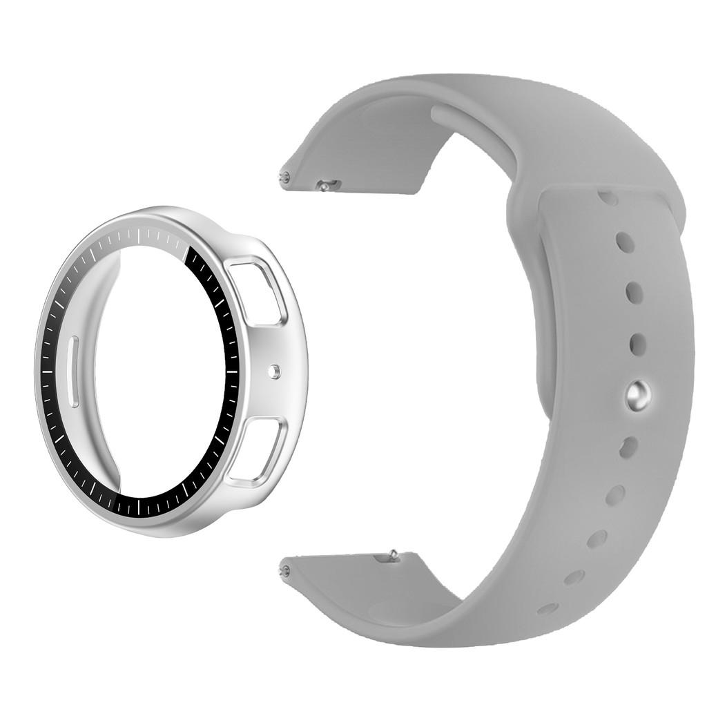 Silicone Watch Band & Reverse Buckle and Full Protective PC Case with Tempered Glass for Amazfit Active Max Smart Watch Accessories