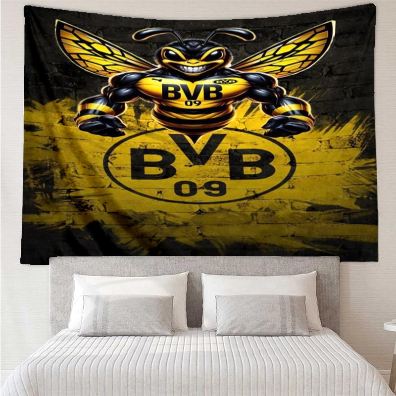 BVB Print Tapestry, Backdrop, Easy Setup, Ideal for Bedroom, Office & Living Room, with Aesthetic Wall Hanging Decor.