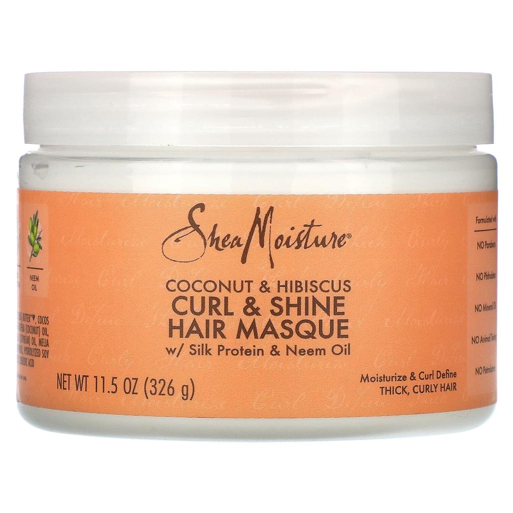 Curl & Shine Hair Mask, Coconut & Hibiscus, 326G(11.5Oz)