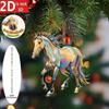Cute Cat 2D Flat Acrylic Christmas Pendant Festive Christmas Tree Hanging Ornaments For Holiday Festive Xmax Tree Decoration