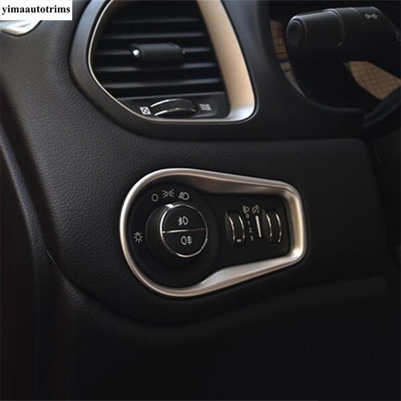 Headlight Head Light Lamp Switch Button Panel Decoration Cover Trim For Jeep Renegade 2015 - ABS Matte Interior Accessories
