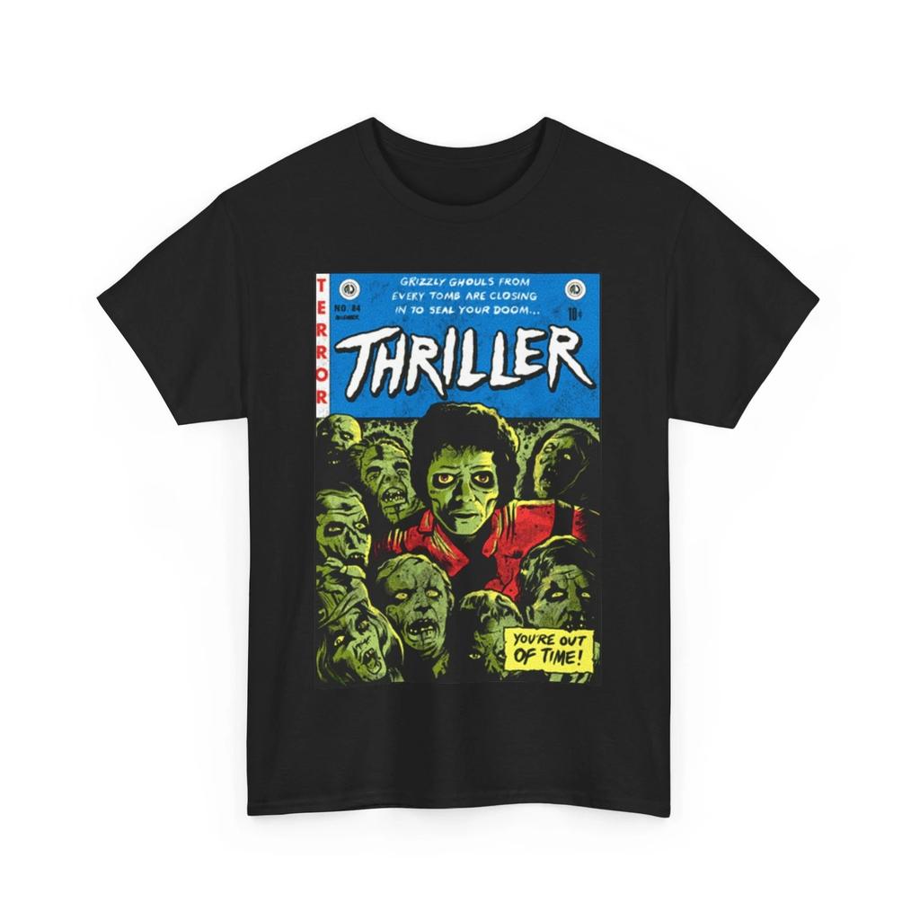 Мужская футболка Michael Jackson Thriller 100% Хлопок Топ Унисекс Тяжелый Хлопок