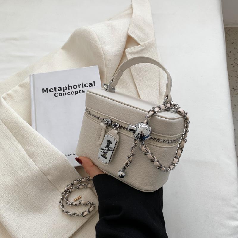 Модные цепочки, сумки через плечо, модные сумки из искусственной кожи с застежкой-молнией, однотонные женские мини-сумки квадратной формы