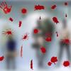 Halloween Horrific Blood Hand Foot Wall Sticker Window Glass Sticker Home Living Room Bedroom Halloween Costume Party Sticker