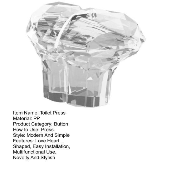 Love Heart Shaped Toilet Tank Button Bathroom Decor Flush Replacement Aid for Toilet Press Multifunctional Cabinet Drawer Handle