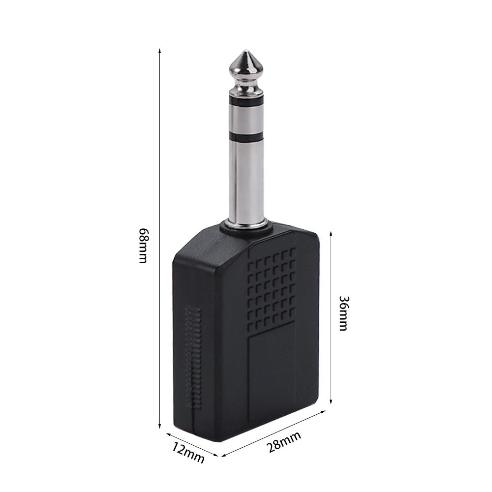 / Stereo DIY 6.35 Microphone Splitter Converter Audio Converter 6.5 Jack Adapter 6.35mm Audio Plug