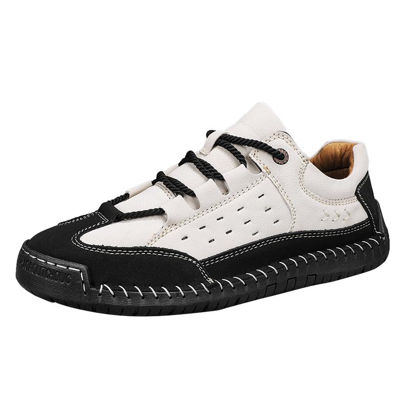 Brown Shoes for Men Genuine Leather Casual Shoes Size 48 Outdoor Hiking Sneakers Men Breathable Mens Shoes Zapatos De Hombre