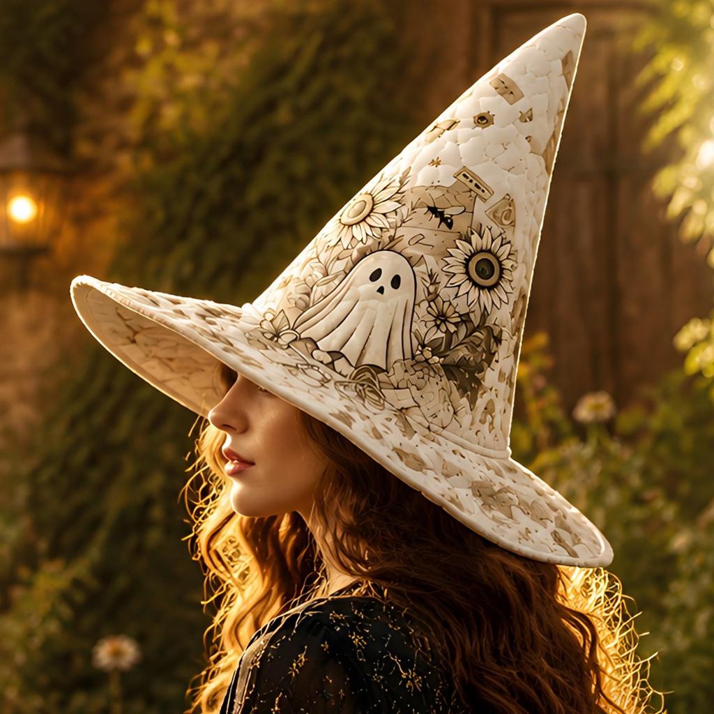Высокая шляпа ведьмы для костюма на Хэллоуин, Остроконечная шляпа для взрослых