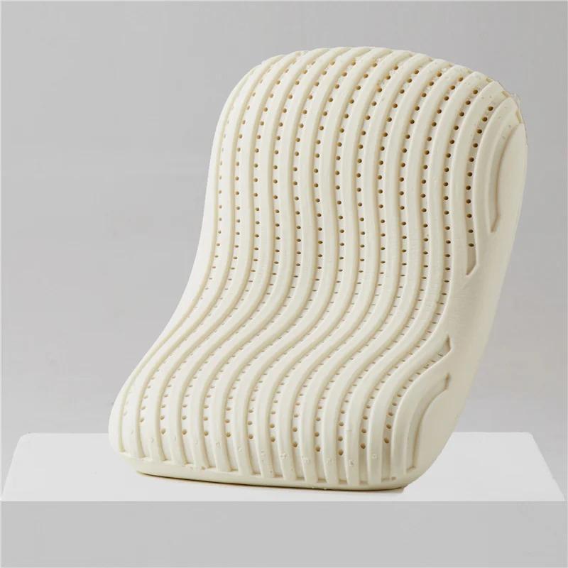 Подушка из натурального латекса с хлопковым чехлом Мягкая Поддержка без давления Облегчение боли в шее Подушка для сна на боку, спине и животе