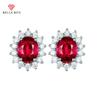 Роскошные романтические свадебные брендовые женские серьги-гвоздики, серьги с драгоценными камнями, вечерние подарки на помолвку
