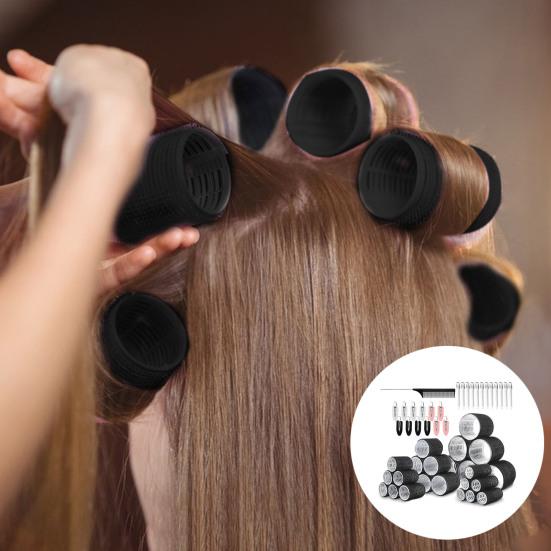 49 шт./набор самозажимных бигуди для волос с зажимом и расческой в виде крысиного хвоста 4 размера