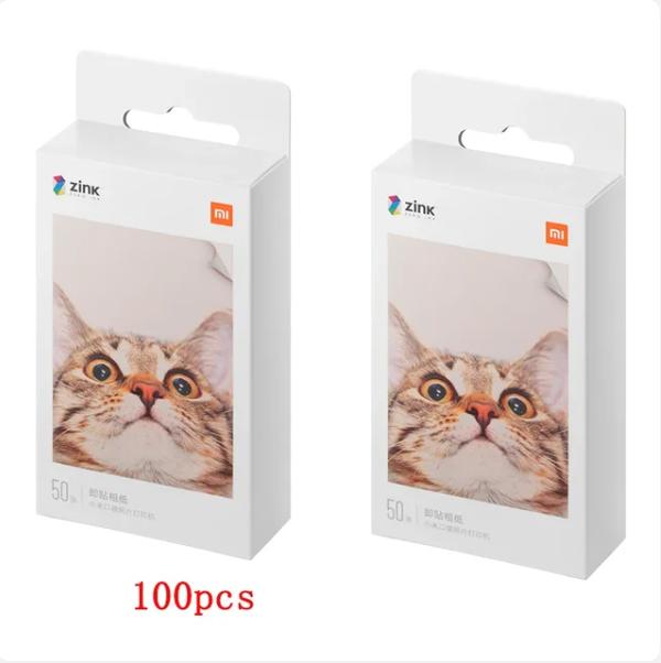 Оригинальная бумага для карманного принтера Xiaomi ZINK, самоклеящаяся фотопечать, 50 шт. листов Xiaomi, 3-дюймовый мини-карманный фотопринтер
