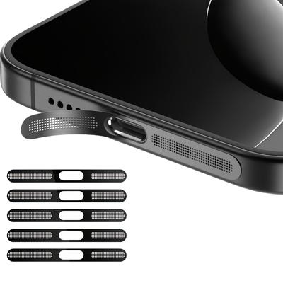 Металлическая пылезащитная сетка для порта зарядки и динамика iPhone 16 Pro Max Универсальная посадка для серии iPhone 12-16