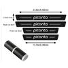 AANJ1 Carbon Fiber Car Door Sill Protective Film Interior for KIA Picanto Logo Trunk Threshold Anti Scratch Stickers Waterproof Decals