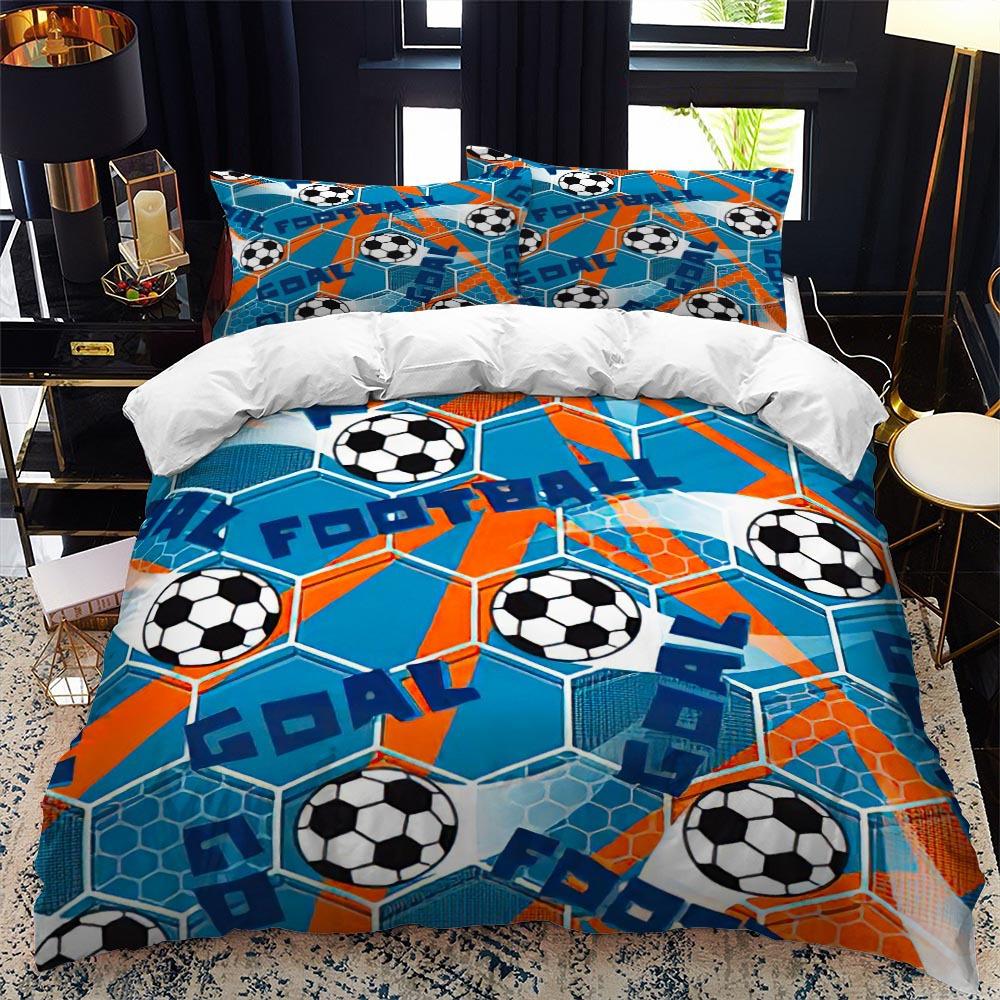 Football Bedding Set Printing Pillowcase Quilt Cover Soccer Duvet Covers Home Textiles Queen King Size Sport Theme Quilt Cover