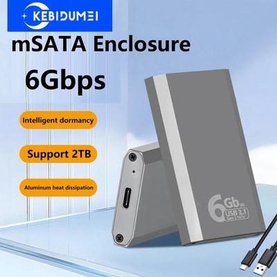 Корпус-адаптер mSATA to USB 3.1 Gen2 6 Гбит/с SSD с портом Type C для внутреннего твердотельного накопителя mSATA