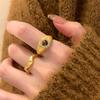 Irregular Zir*****pen Ring, Antique Simple Temperament, Index Finger Ring, Light Luxury and Versatile High-end Jewelry.