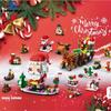 Knew Built Christmas Building Blocks Toys - Веселая игра в коробку с закрытыми дверцами Санта, Рождественская елка, Поезд, Олени - Идеальный подарок для детей