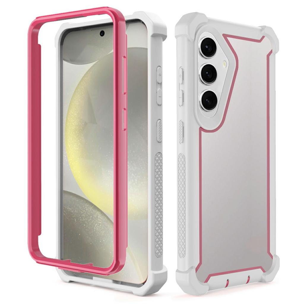 For Samsung Galaxy S24 Case Clear Detachable 2 in 1 Shockproof TPU + PC Phone Back Cover