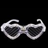 LED Light-up Flashing Glasses: Square, Heart-shaped, Venetian Blind Styles