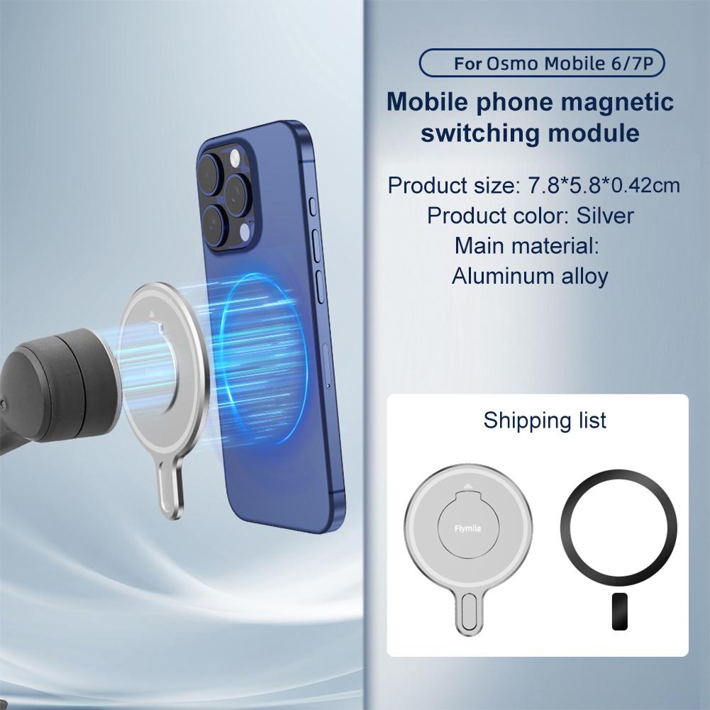 Magnetic Ring Clamp Holder Phone Mount Bracket Adapter for DJI OSMO Mobile 7P 6 Stabilizer Accessories