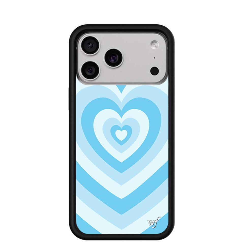 Джинсовый чехол WildFlow Blue для iPhone 17/16 Pro Max/15 Plus - Защитная крышка