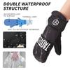 Gloves Mittens Snowboarding Wrist Guard Ski Gloves with Protector Waterproof 5 Finger Inner Logo [TaoTech] Men's Women's (L, Basic/Smikro)