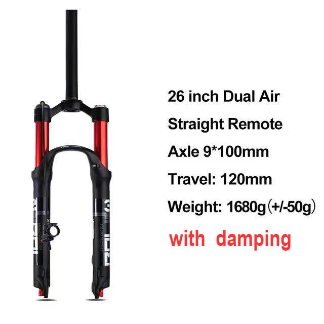 BOLANY MTB Suspension Rebound Adjustment Double Air Fork 26/27.5er/29er Inch Magnesium Alloy Quick Release Bicycle Parts
