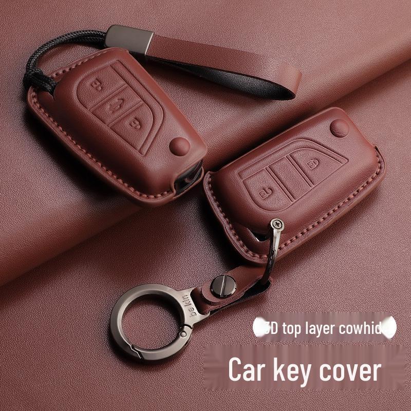 Оригинальная кожаная складная чехол-брелок для Toyota Corolla, RAV4, Levin, Highlander, Reiz и Fenglanda.