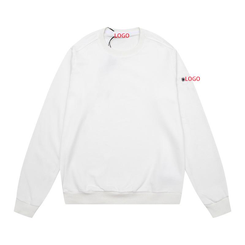 Унисекс Stone Compass Badge Базовый пуловер-свитшот - Высококачественный повседневный дизайн с круглым вырезом для комфорта в любое время года