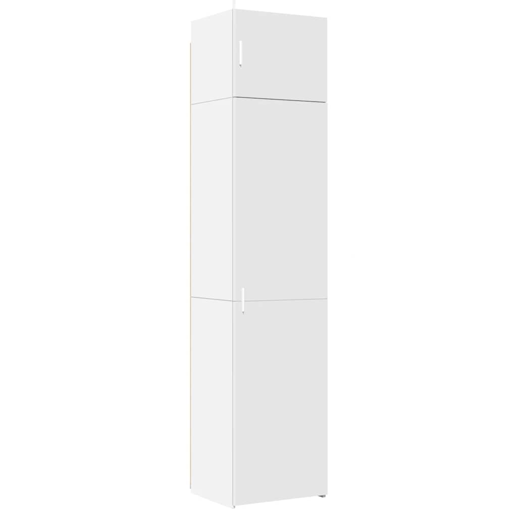 Tall Narrow Cabinet White 50 x 42.5 x 225 cm Particleboard