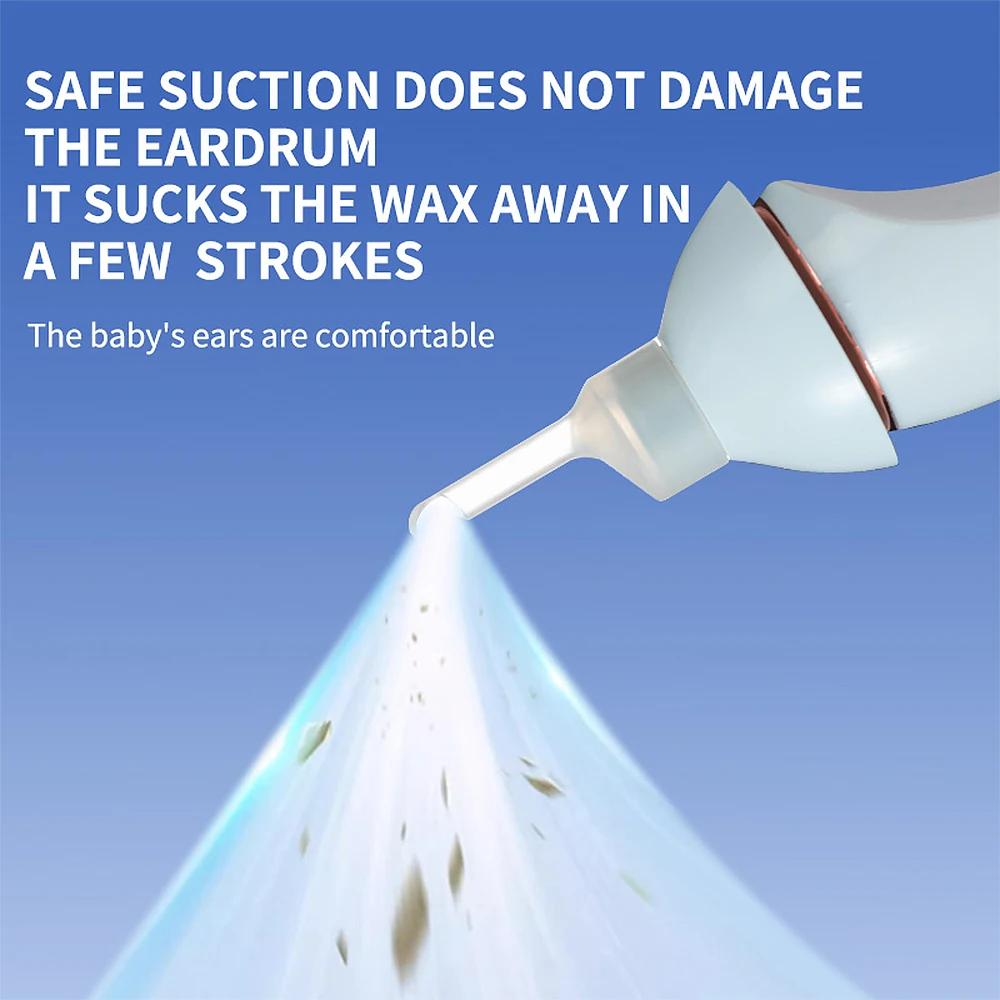 Электрический светящийся пылесос для удаления ушной серы, набор для чистки ушей, перезаряжаемый светодиодный пылесос для чистки ушей, инструмент для детей и взрослых