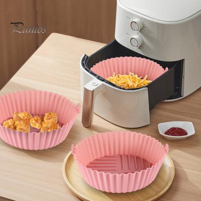 Силиконовый поддон для аэрофритюрницы предотвращает появление остатков Силиконовый подклад для аэрофритюрницы без содержания бисфенола А, сменный для пергаментной бумаги Аксессуары для аэрофритюрницы, безопасные для пищевых продуктов