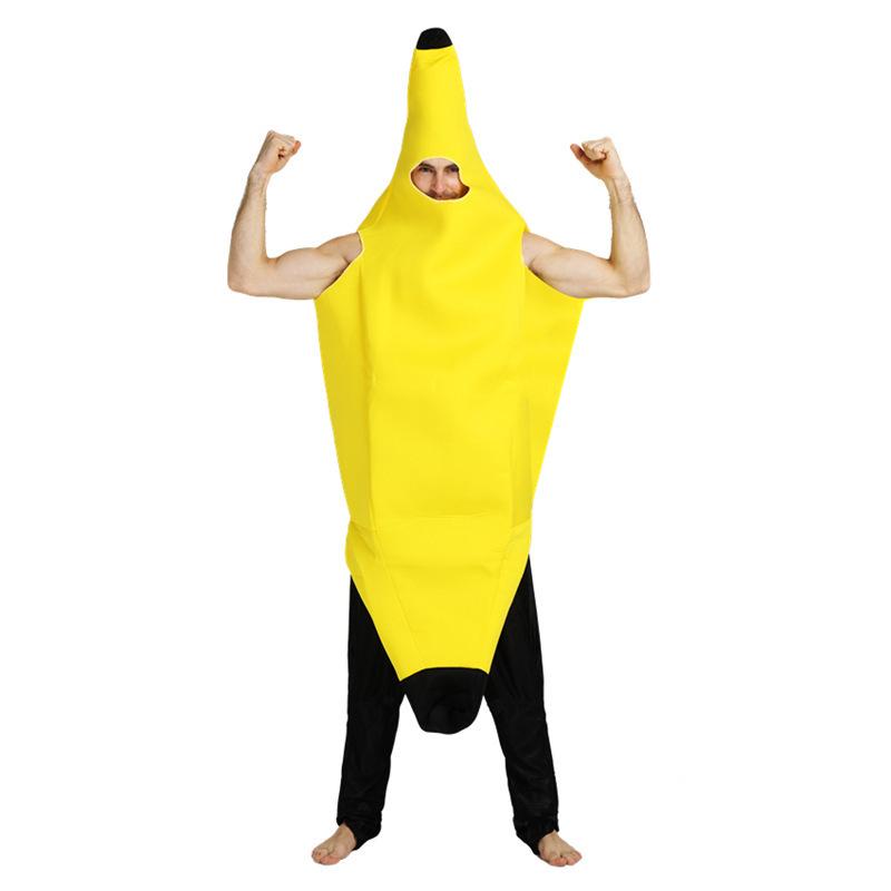 Adult Halloween Funny Banana Costume for Carnival and Fruit-Themed Parties