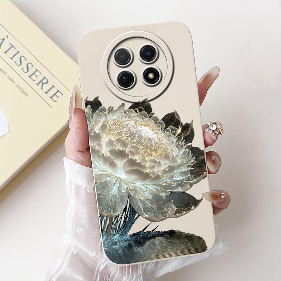 For Realme 12 5G Case For Realme 12X 5G Cover RMX3998 Luxury Fashion Flowers Kawaii Girl Cute Cat Shockproof Phone Case Funda