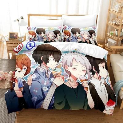 Bungo Stray Dogs Nakahara Chuuya Комплект постельного белья Single Twin Full Queen King Size Комплект постельного белья Adult Kid Bedroom Пододеяльники Наборы Аниме