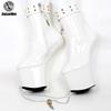 8inch High Heel Sexy Ponyplay Lockable Zip Chain Ankle Boots
