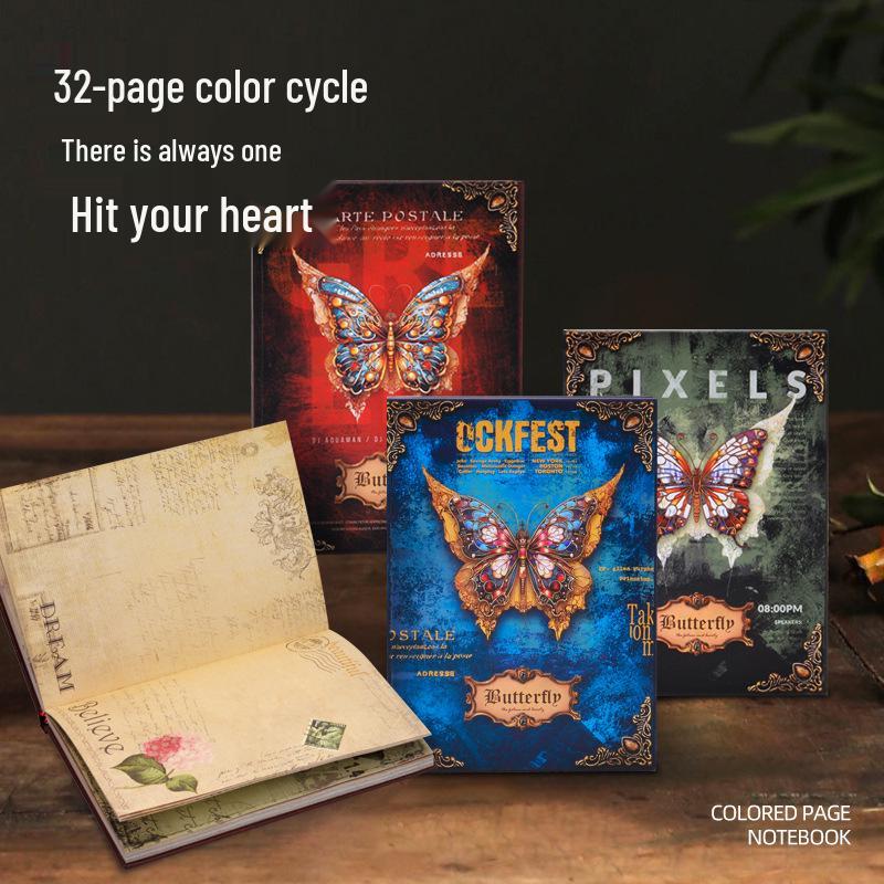 Утолщенный Креативный Ретро Блокнот: Иллюстрация «Волшебная бабочка» для студентов или в качестве подарка на выпускной