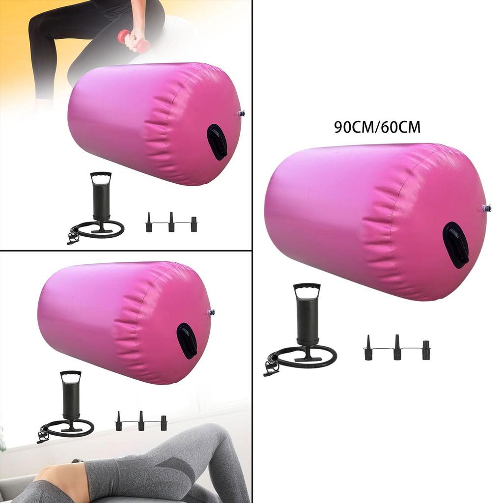 Gymnastics Barrel Air Roller with Air Pump, Back Handspring Trainer for Fitness, Cheerleading, Backhandspring, Home, Gym,
