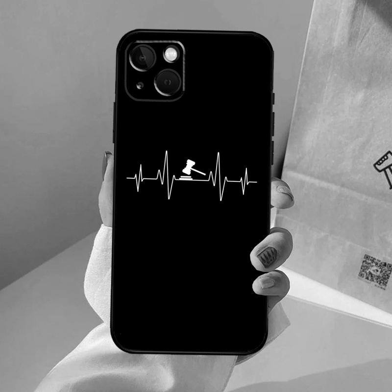 Чехол для iPhone 16 15 14 12 Pro Max 11 13 Pro Max X XR XS MAX Plus 12 Mini с дизайном "Студент-юрист Адвокат Судья Обложка для дела"