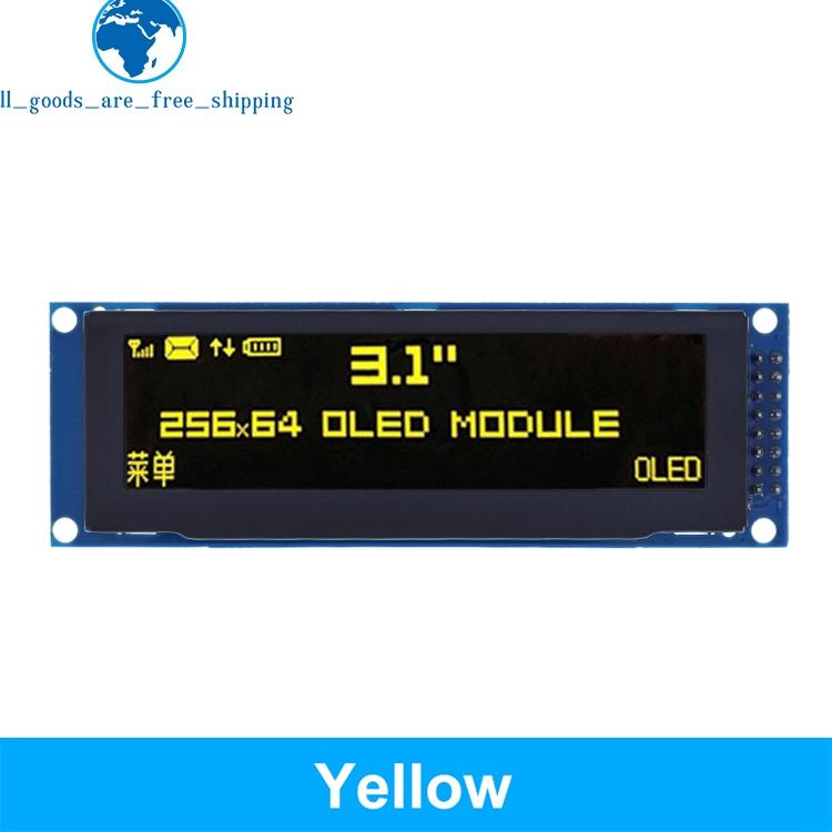 TZT 3,12-дюймовый OLED-дисплей 3,12" 256x64 25664 Драйвер SSD1322 Графический LCD-модуль Паяльные выводы для Arduino/C51