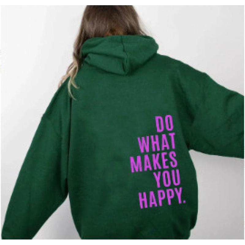 Women's Fleece-Lined Hoodie with Kangaroo Pocket, Lettering, and Abstract Color Block Design, 2025
