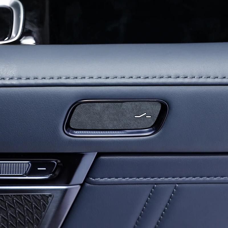 For ZEEKR 9X 2025 2026 Italian Suede Overlay on The Car Door Switch Button Stickers Protection Cover Car Interior Accessories
