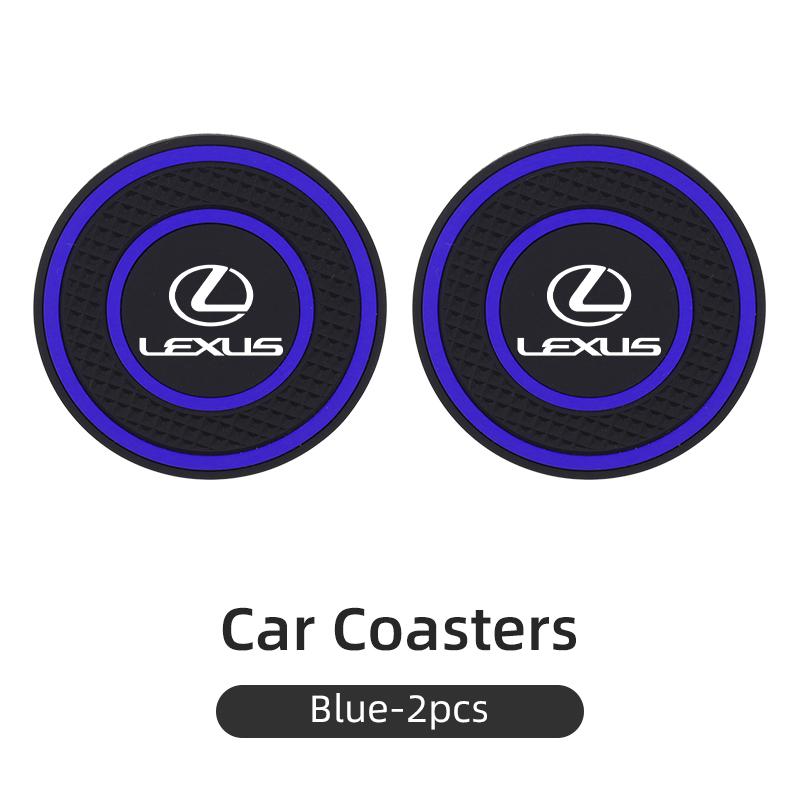 WDM2 2026 Hot Interior Stickers 2pcs Car Cup Holder Non-Slip Cup Coaster Silicone Pad Mat Auto Accessories For Lexus CT ES GS NX IS25